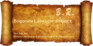 Bogosavljevics Róbert névjegykártya